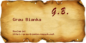 Grau Bianka névjegykártya